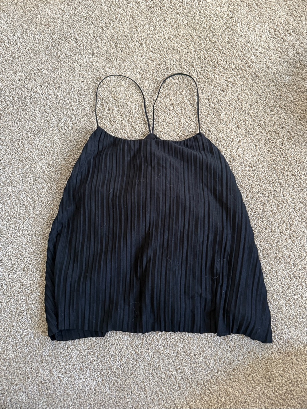 a new day Black Pleated Spaghetti Strap Camisole